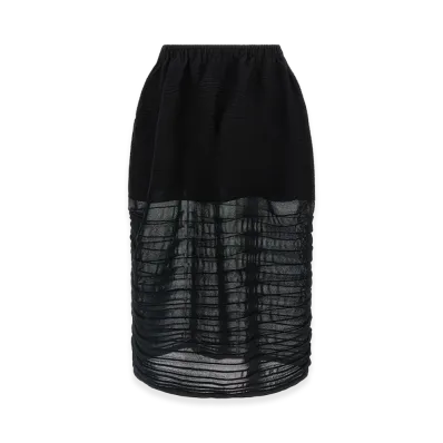 ISSEY MIYAKE Womens Moving Knit Pants "Black"