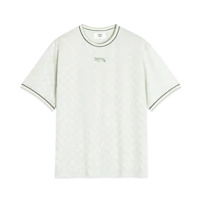 Maison Kitsune Jacquard Flash Fox Oversized T-Shirt "Celadon"