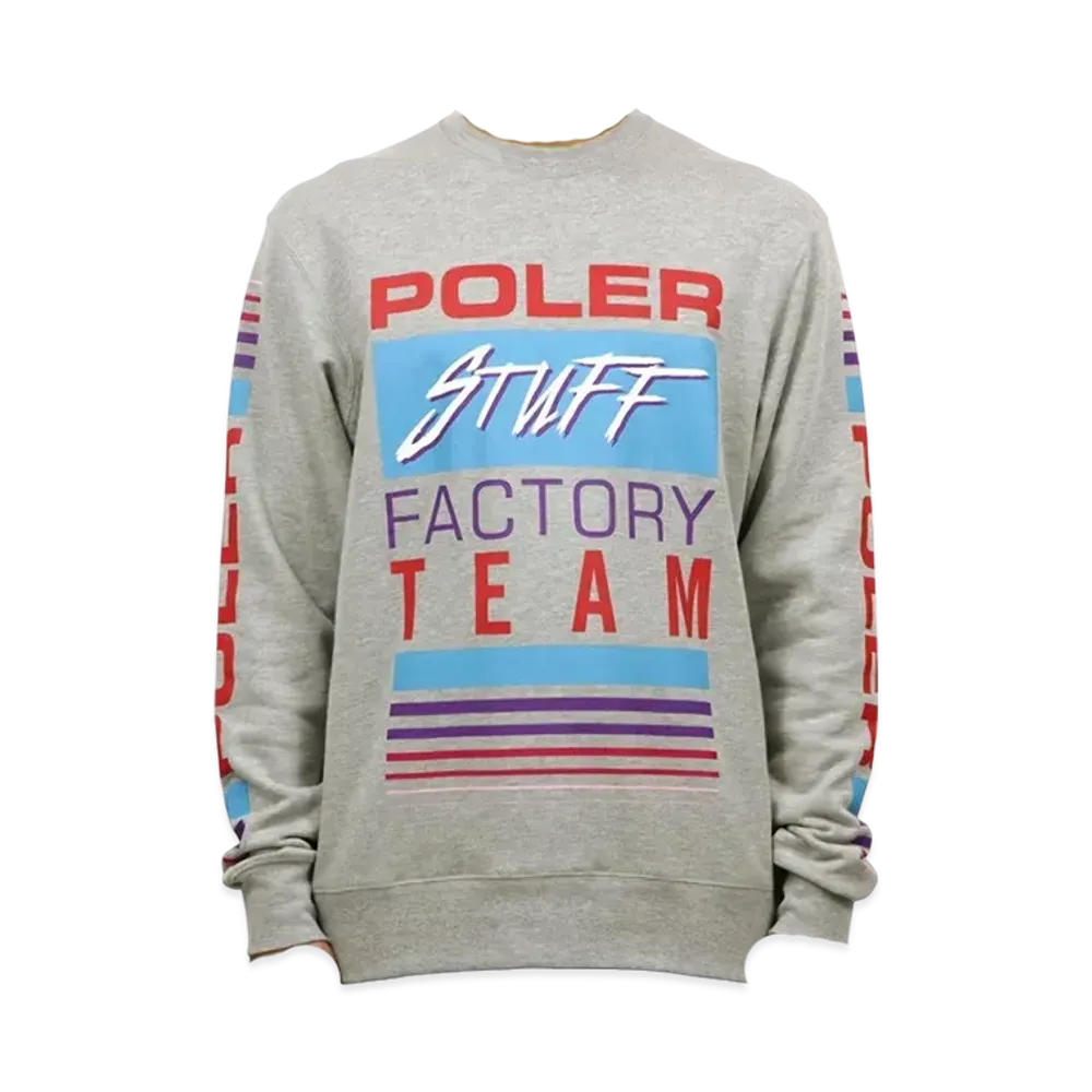 POLeR Factory Team Crewneck Fleece "Grey"