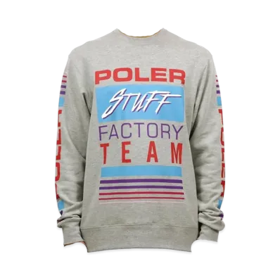 POLeR Factory Team Crewneck Fleece "Grey"