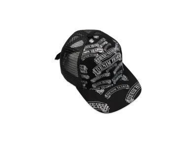 DENIM TEARS DT Stamp Pattern Trucker Hat "Black"