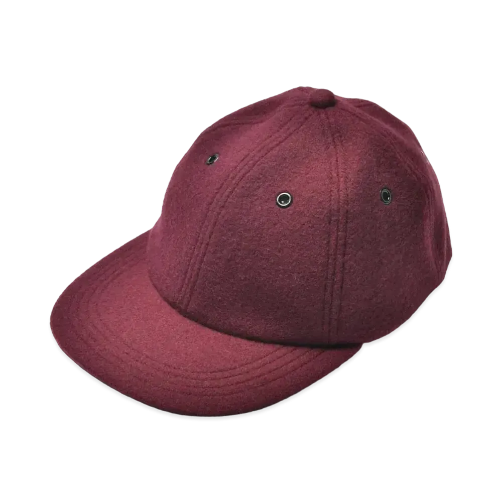 THE REAL McCOY'S Wool Baseball Cap "Burgundy"