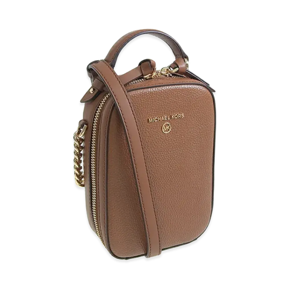MICHAEL KORS Women's Jet Set Charm SM NS TH Phone Xbody "Brown"