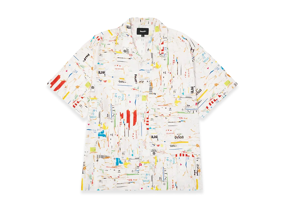 HUF x ORION Collage Shirt "White"