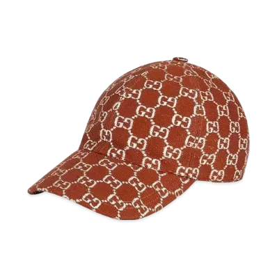 GUCCI GG Lame Baseball Hat "Brown/Silver"