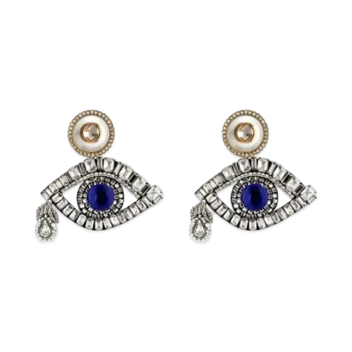 GUCCI Eye Shape Earrings with Crystal