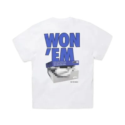 THE NETWORK BUSINESS WON'EM Tee "White × Blue" TNBC014-0017