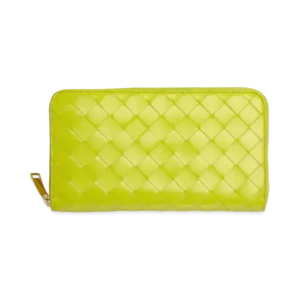 Bottega Veneta Zip Around Wallet "Kiwi"