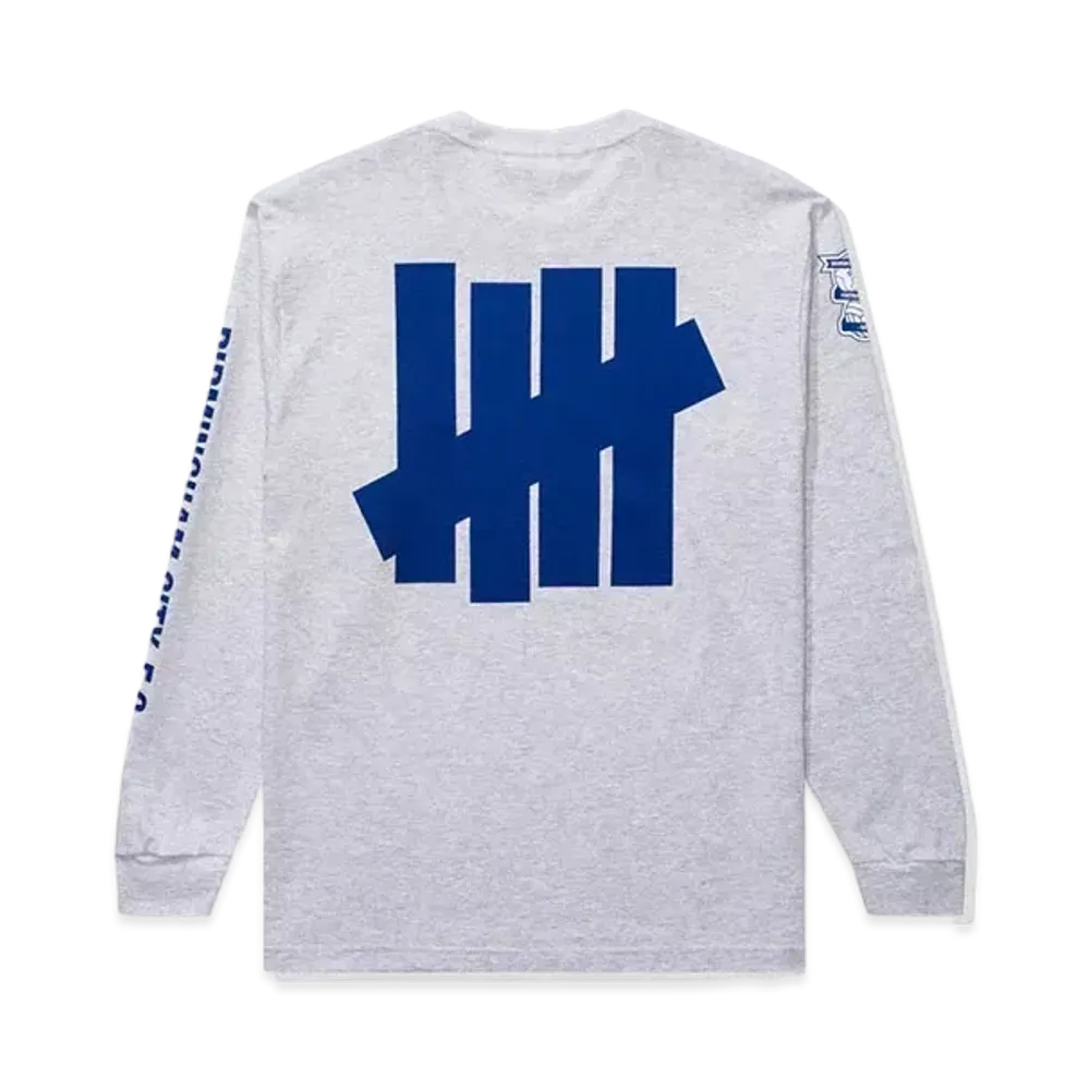 UNDEFEATED x BCFC Blue and White Kit Team Long-Sleeve Tee "Gray"