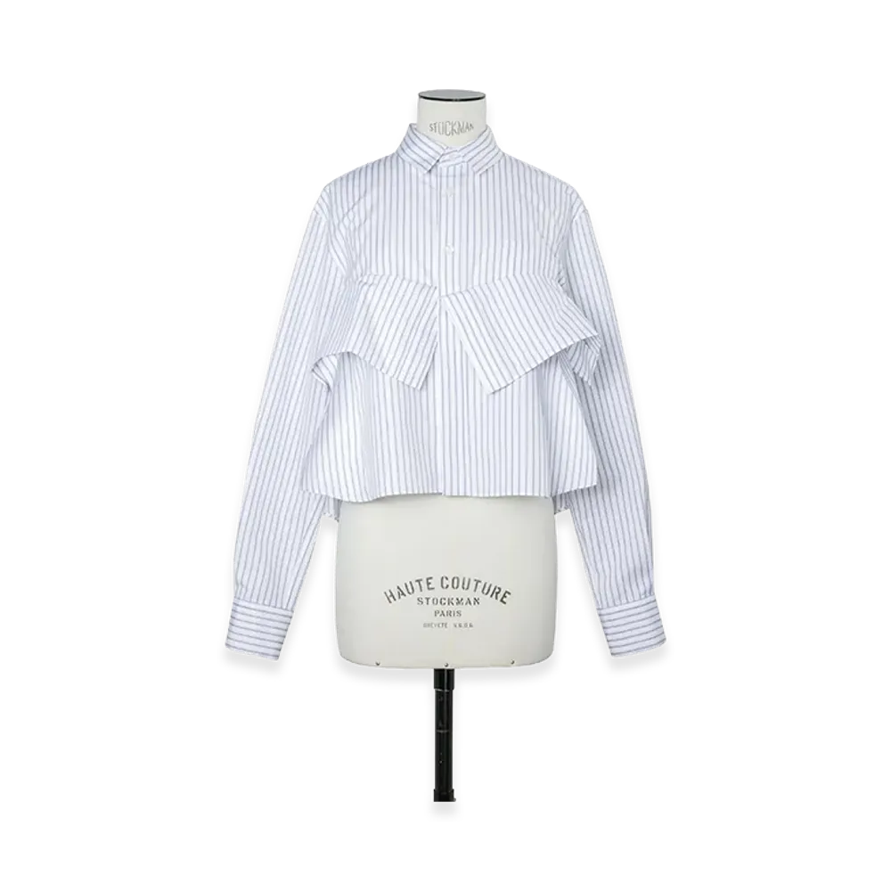 sacai Women's Poplin Shirt "Off White Stripe"