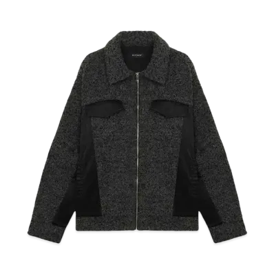 MLVINCE PANELLED TRUCKER JACKET "BLACK"