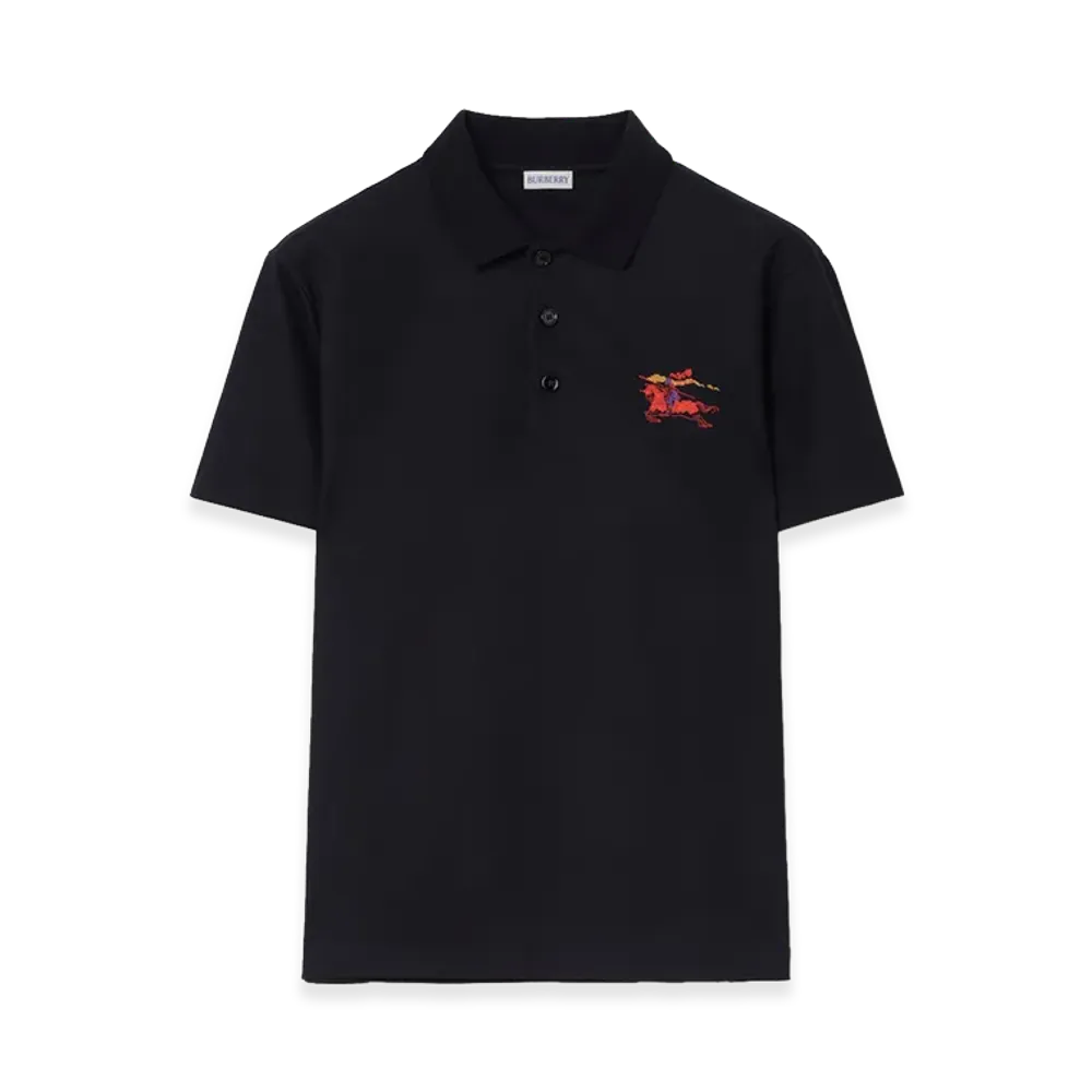 Burberry Cross Stitch EKD Cotton Polo Shirt "Navy"