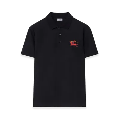 Burberry Cross Stitch EKD Cotton Polo Shirt "Navy"
