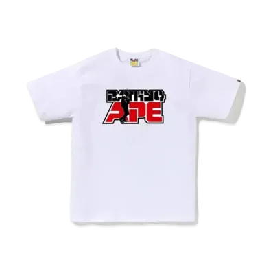 A BATHING APE Captain Logo Tee "White"