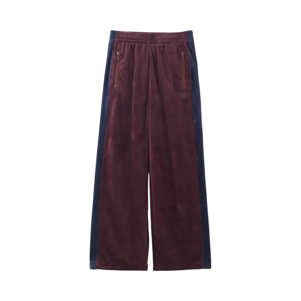 X-Girl Velour Track Pants "Burgundy"