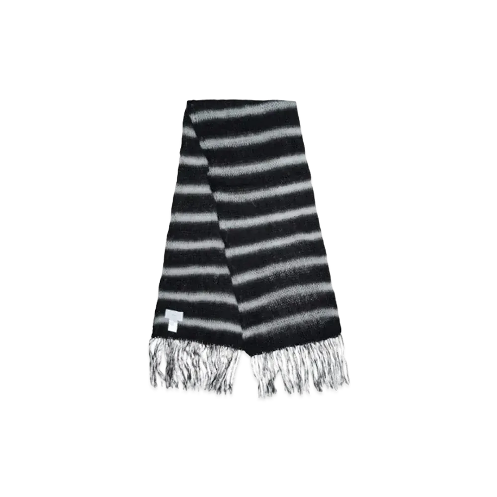 SUGARHILL MOHAIR STRIPE MUFFLER "MINT STRIPE"