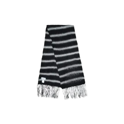 SUGARHILL MOHAIR STRIPE MUFFLER "MINT STRIPE"