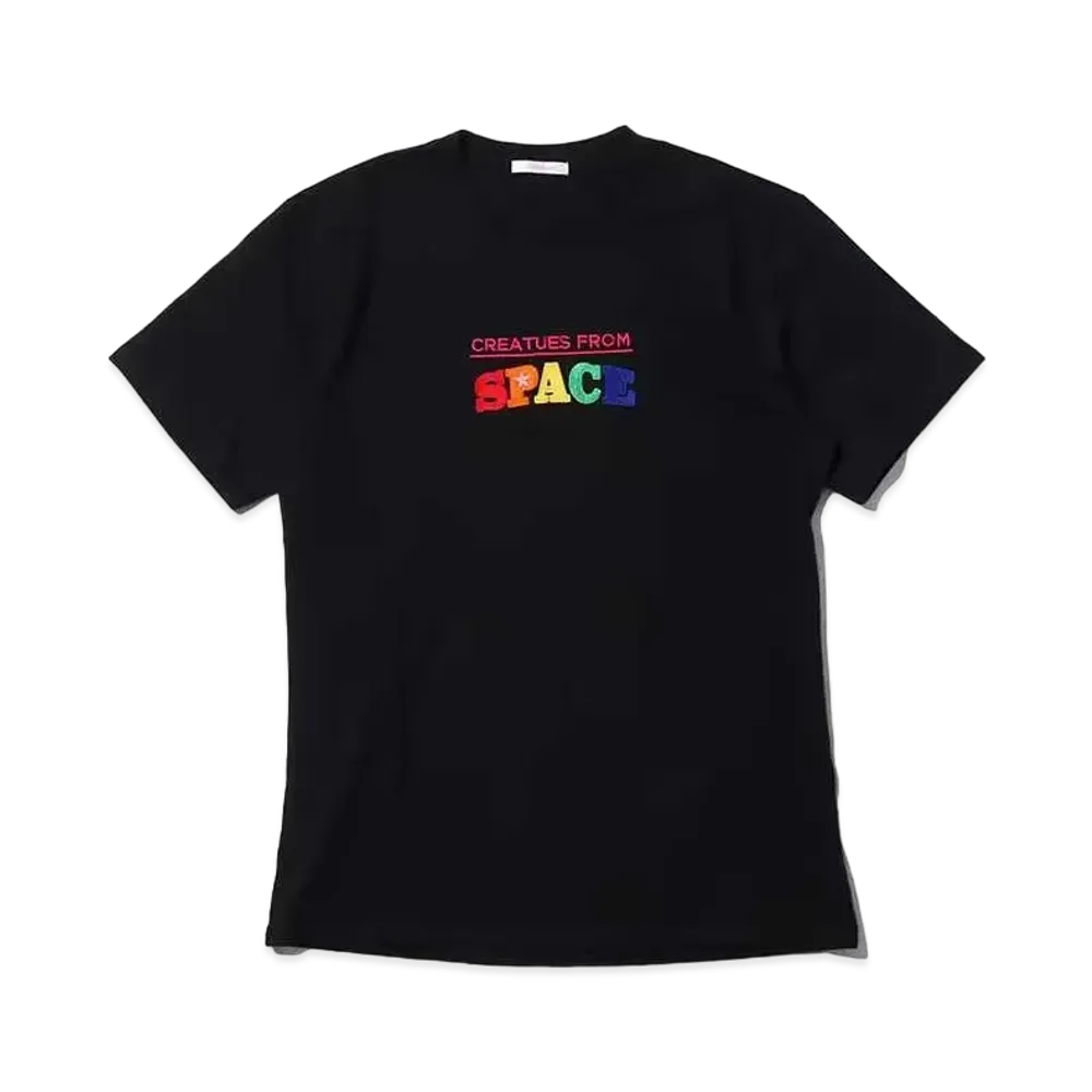 atmos pink x Ayayan Embroidery Wide T-Shirt "Black"
