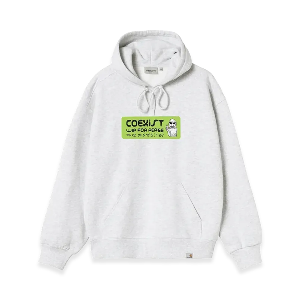 Carhartt WIP Hooded Bumper Sticker Sweat "Ash Heather"