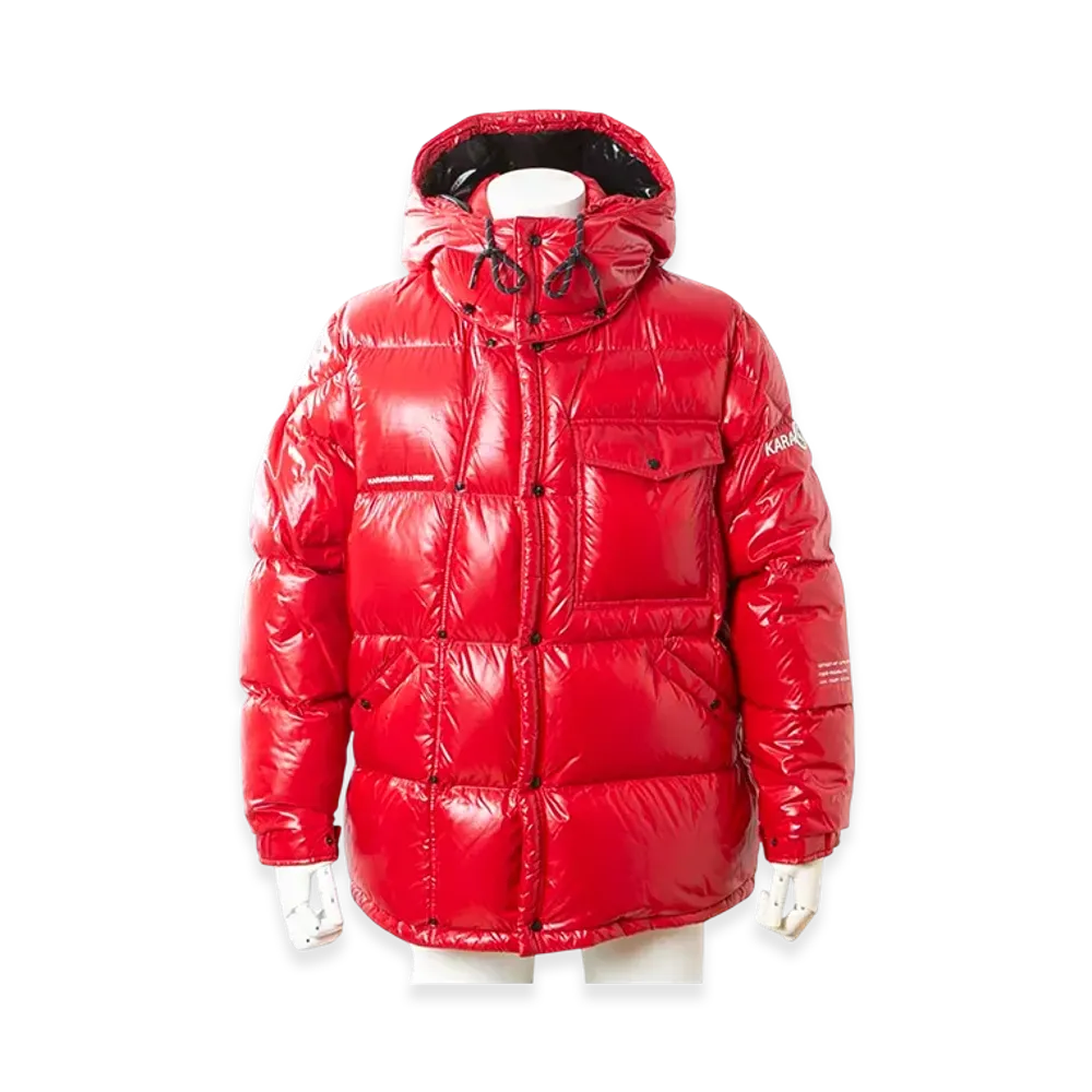 MONCLER Genius x Fragment Men's Chest Pocket Hooded Short Down Jacket Anthemium "Red"