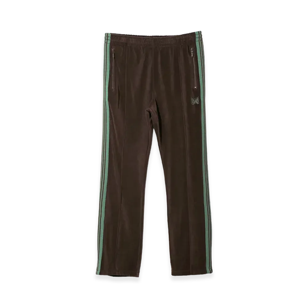 NEEDLES Narrow Track Pant - C/PE Velour "Brown"