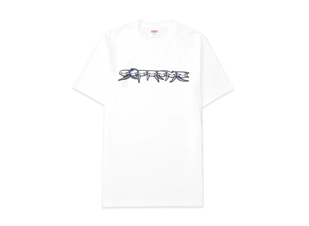 Supreme Skulls Spellout Tee "White"