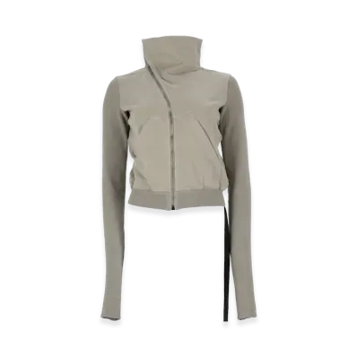 Rick Owens DRKSHDW Women's Felpa Mountain Con Zip Asimmetrica "Gray"