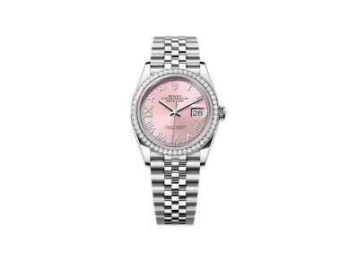 ROLEX Datejust 36 Oystersteel & White Gold Diamonds "Pink"