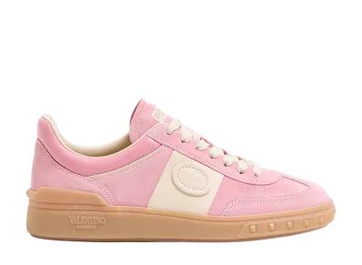 Valentino Garavani Women's Multicolor Suede Upvillage Sneakers "Pink"