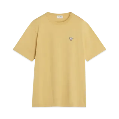 Maison Kitsune Cafe Fox Barista Fox Patch Relaxed T-shirt "Sesame"