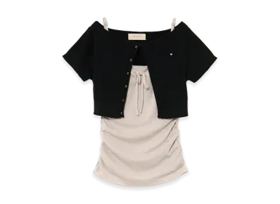 ANDMARY Women's Vickey Set Tops "Black"