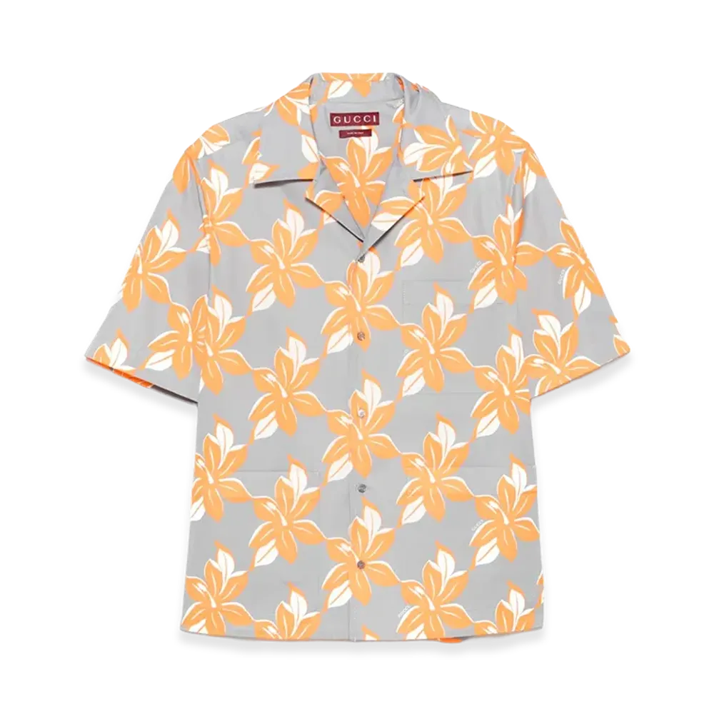 GUCCI Shirts "Grey/Orange/Gray"