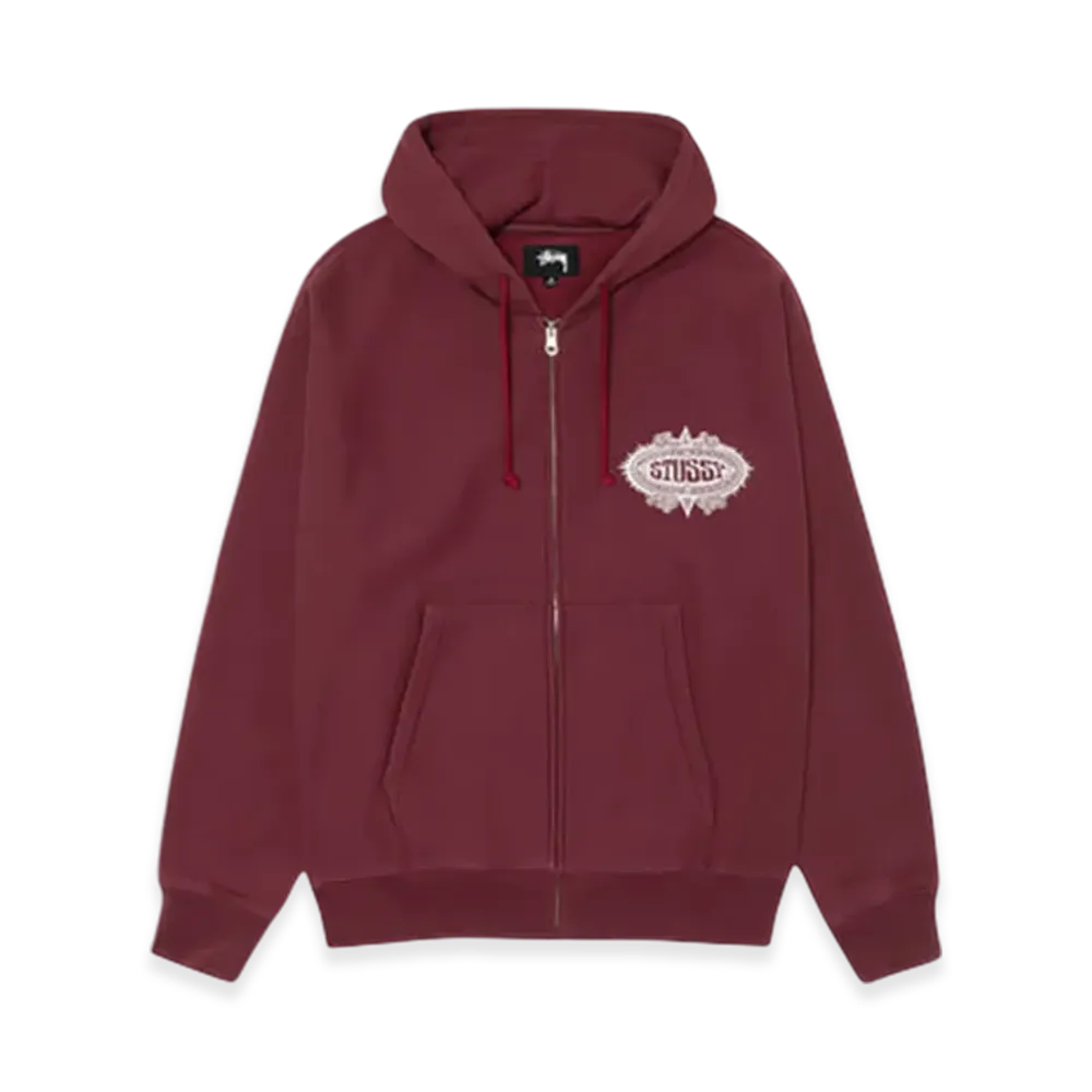 Stussy Mantra Zip Hoodie "Burgundy"