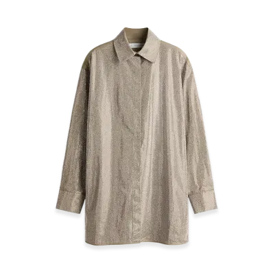 H&M x Stella McCartney Women's Embellished Oversized Shirt "Khaki Green"