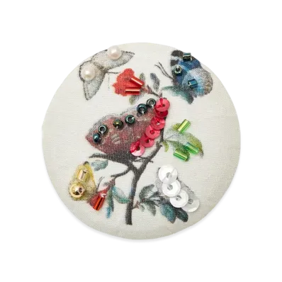 UNDERCOVER Silk Fabric Badge "White"