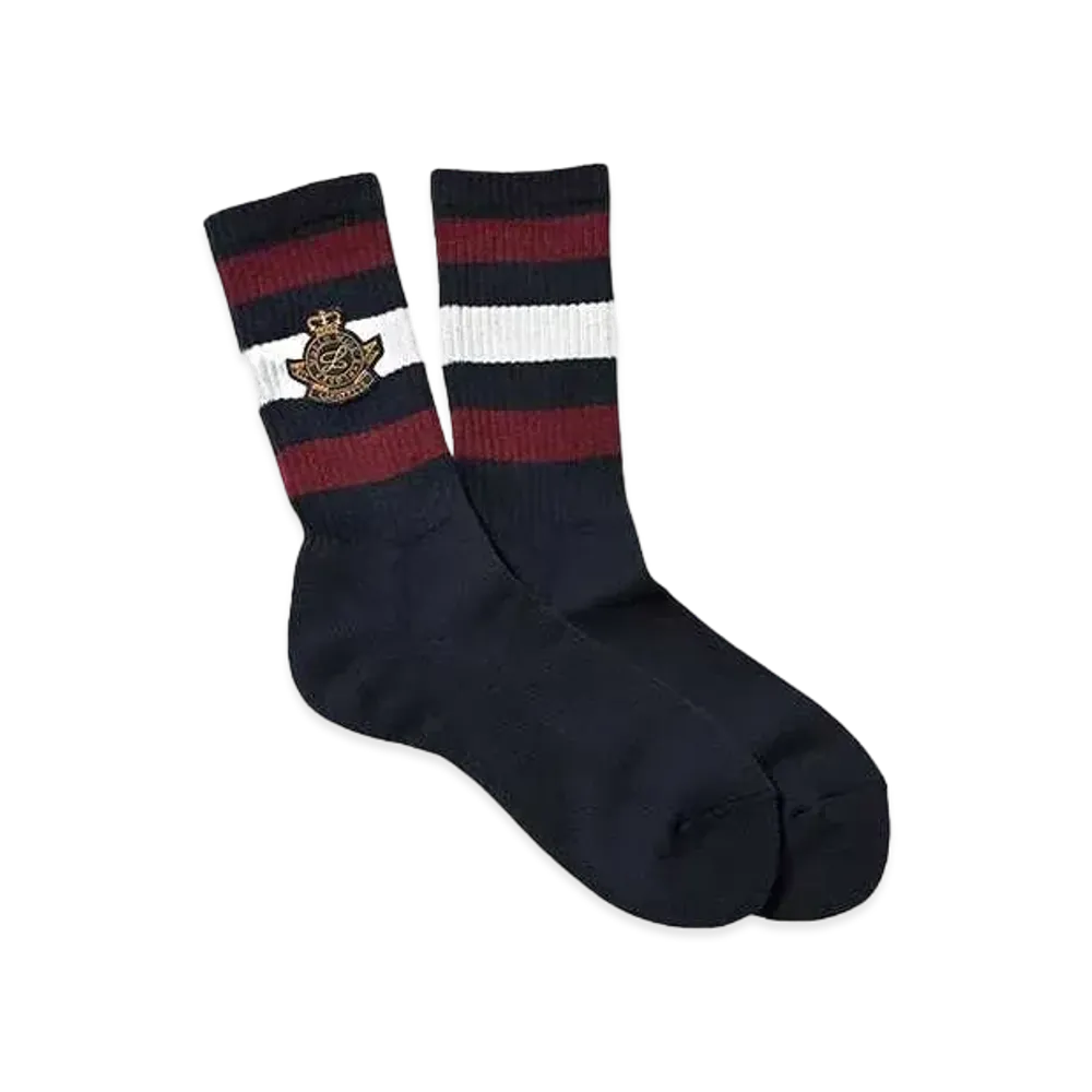 LFYT COLLEGE EMBLEM CREW SOCKS "NAVY"
