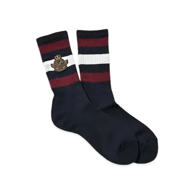 LFYT COLLEGE EMBLEM CREW SOCKS "NAVY"