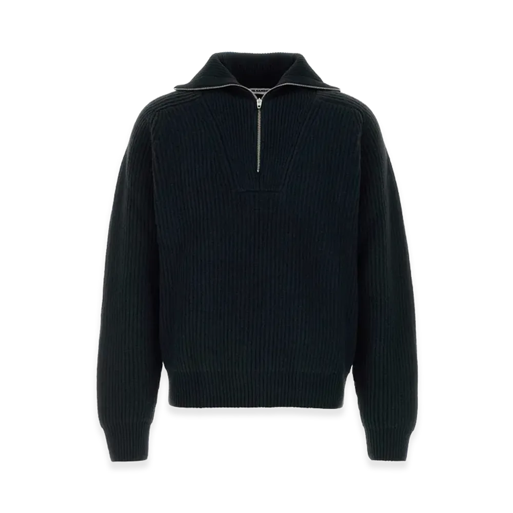 Jil Sander Wool Polo Shirt "Black"