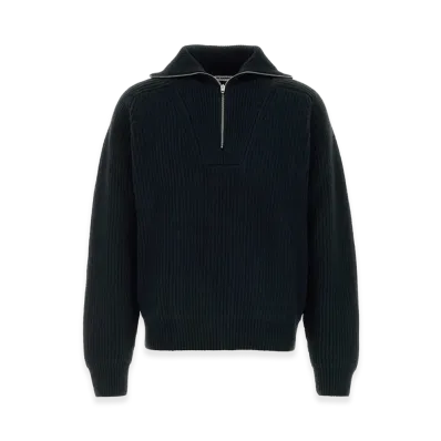 Jil Sander Wool Polo Shirt "Black"
