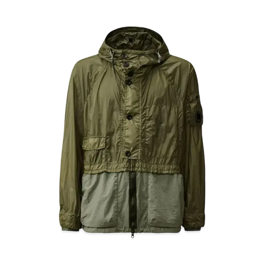C.P. Company Taylon L Mixed Hooded Jacket "Thyme Green"