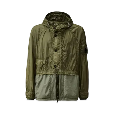 C.P. Company Taylon L Mixed Hooded Jacket "Thyme Green"