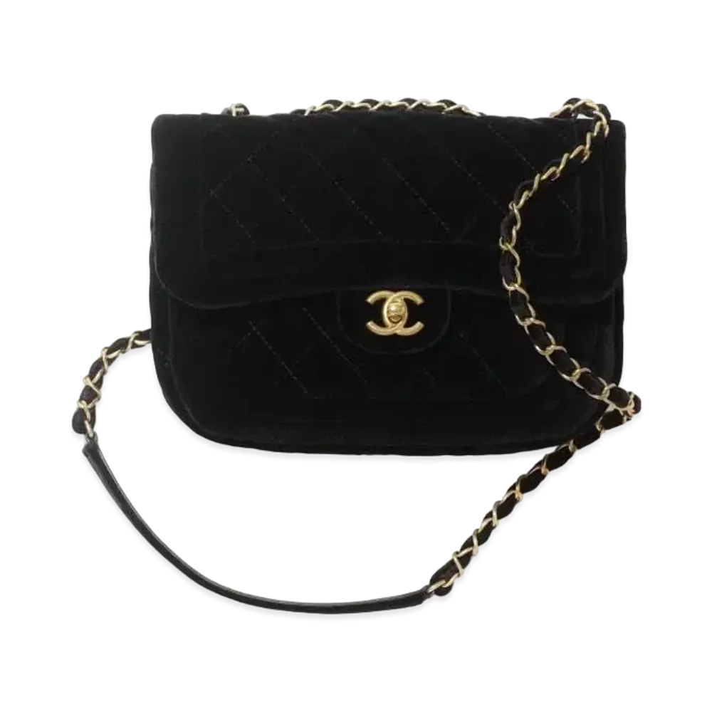 CHANEL Flap Bag Velvet "Black"