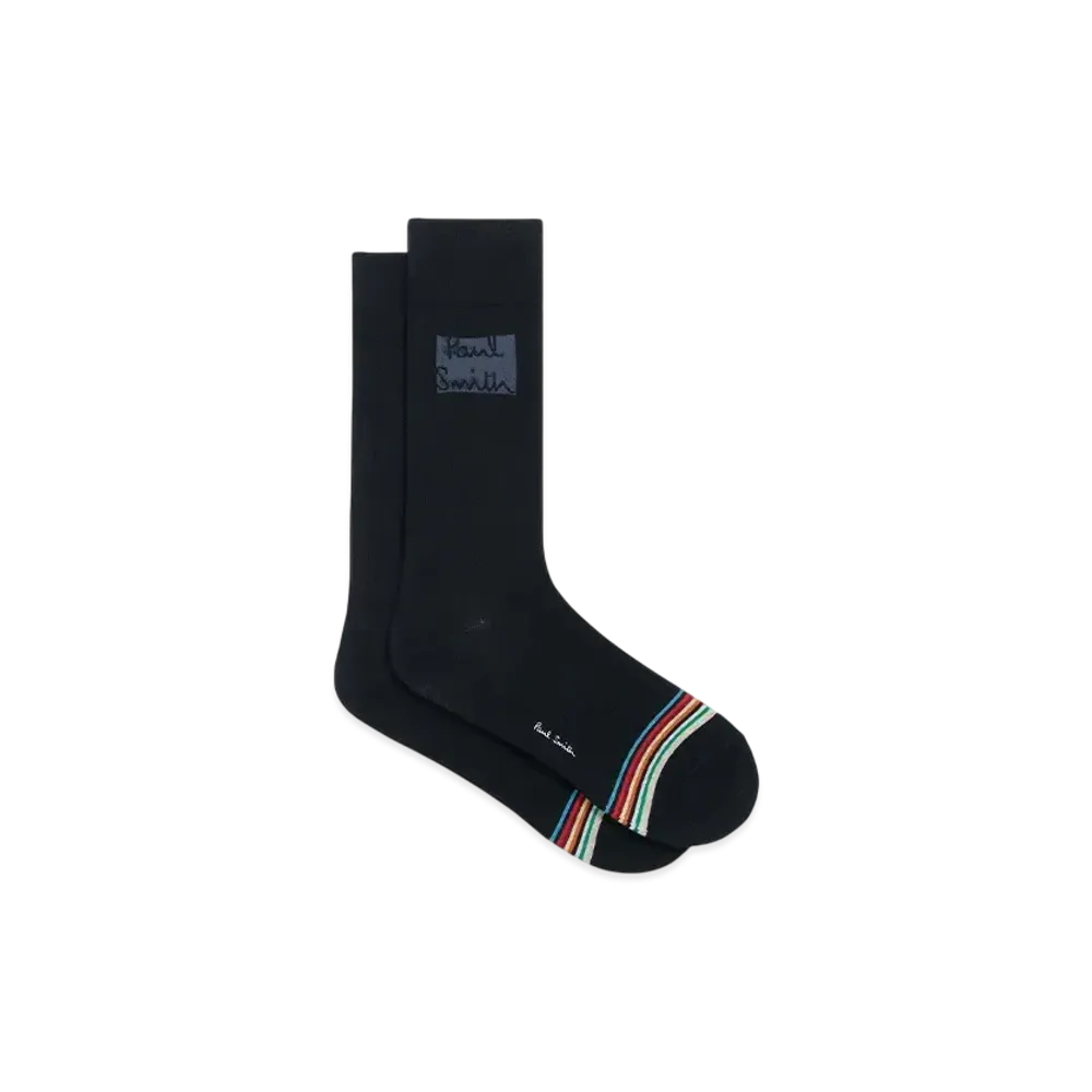 Paul Smith Jacquard Logo Socks "Black"