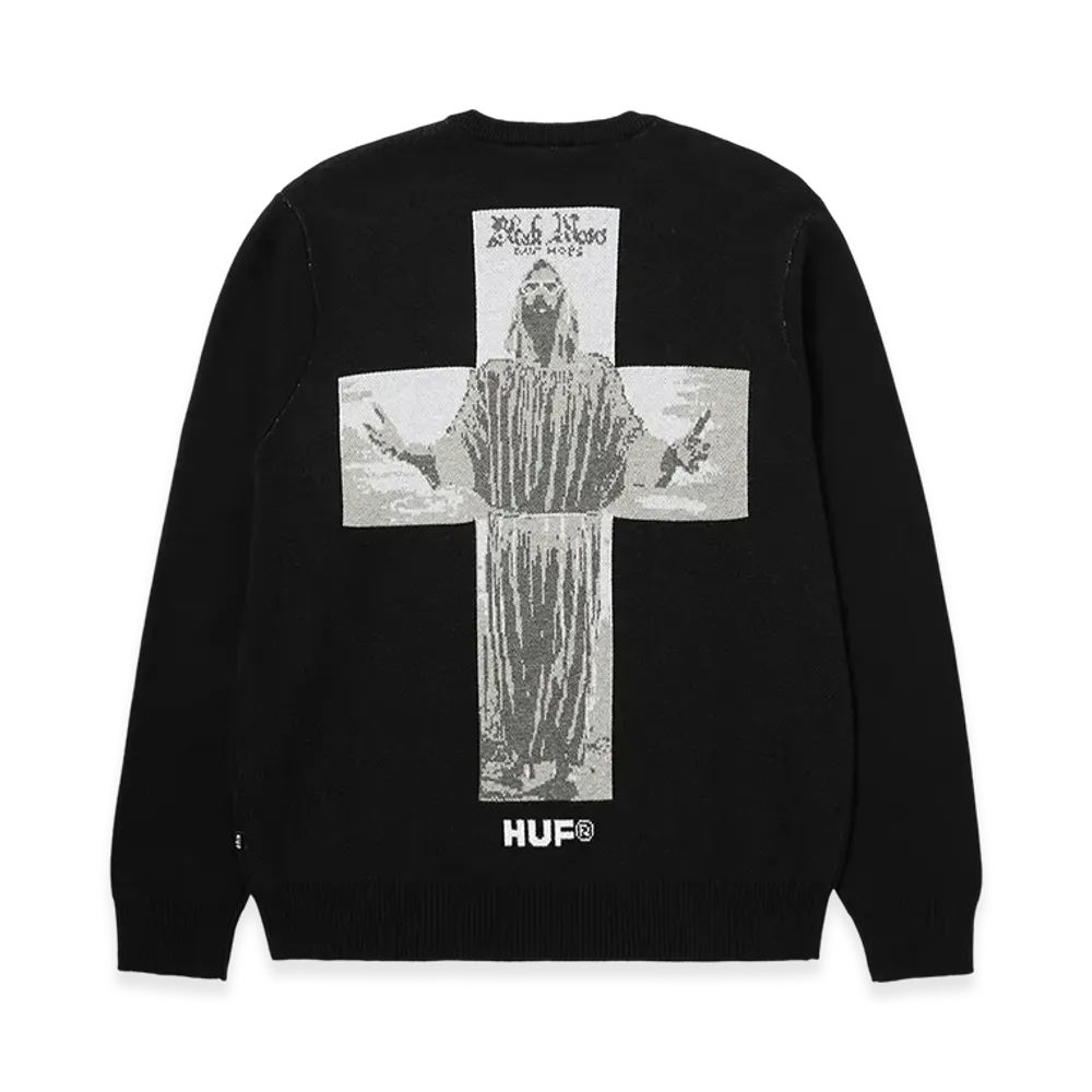 HUF x Isaac Hayes Black Moses Knit Sweater "Black"