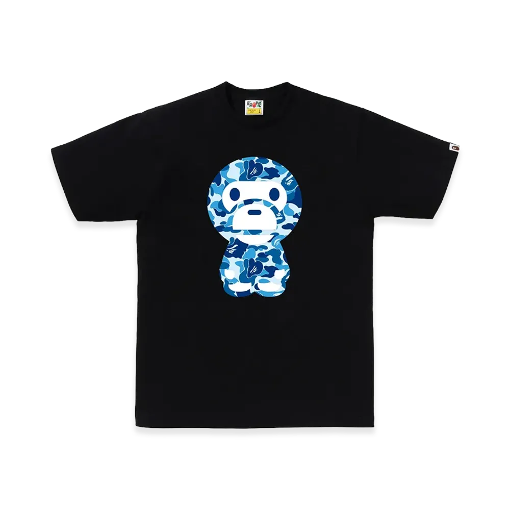 A BATHING APE ABC Camo Big Baby Milo Tee "Black/Blue"