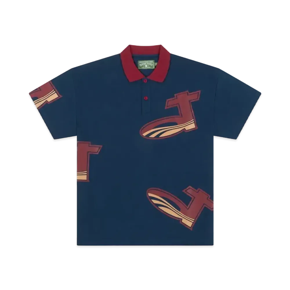DENIM TEARS DT Pique Polo "Blue"