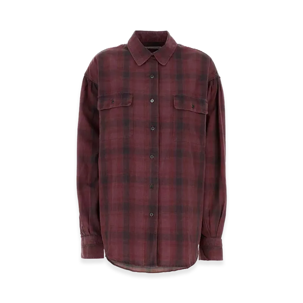 OUR LEGACY Women's Embroidered Oxford Oversize Shirt "Checked"