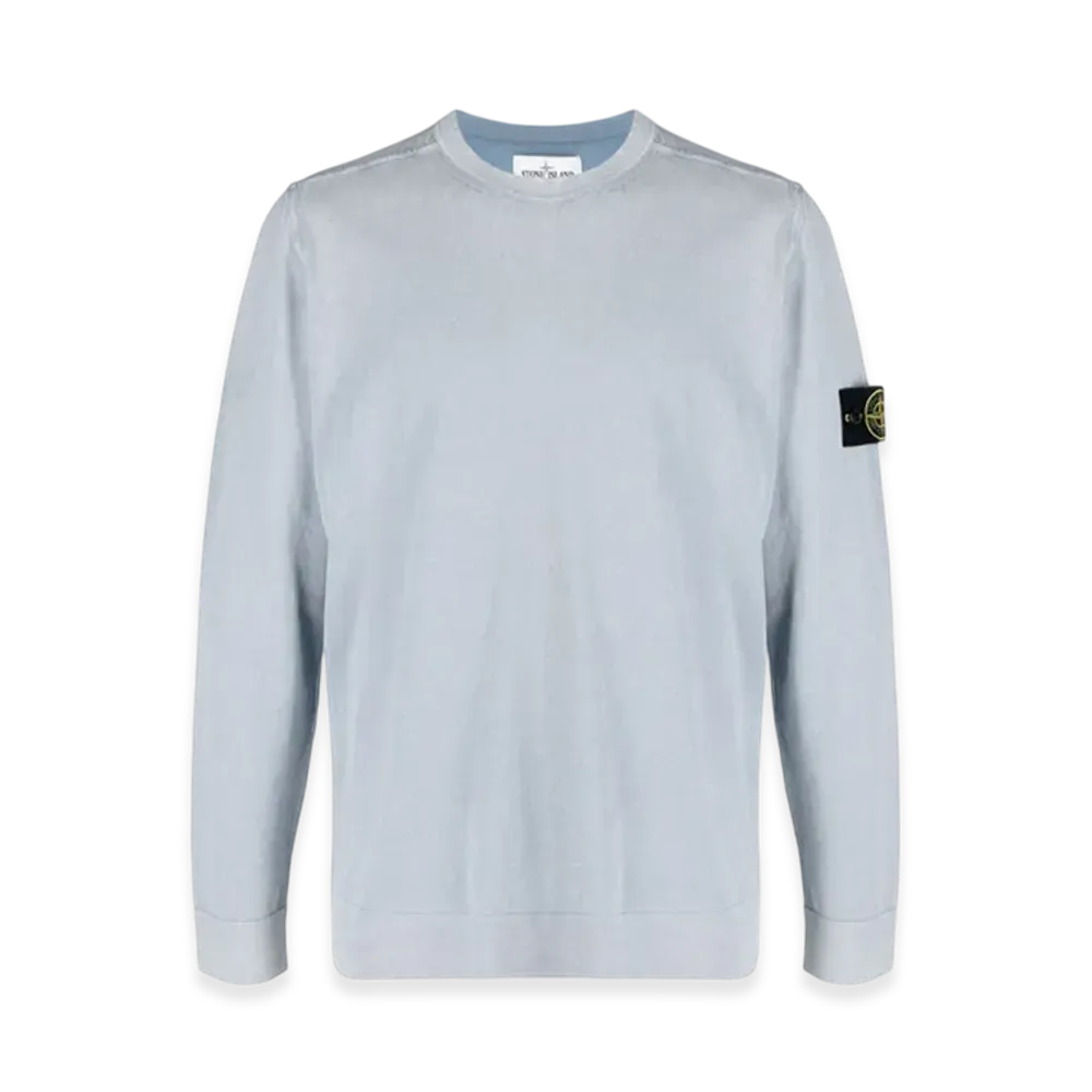 Stone Island 554D9 White Frost Treatment Crewneck Knit - 21SS "Powder Blue"