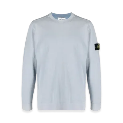 Stone Island 554D9 White Frost Treatment Crewneck Knit - 21SS "Powder Blue"