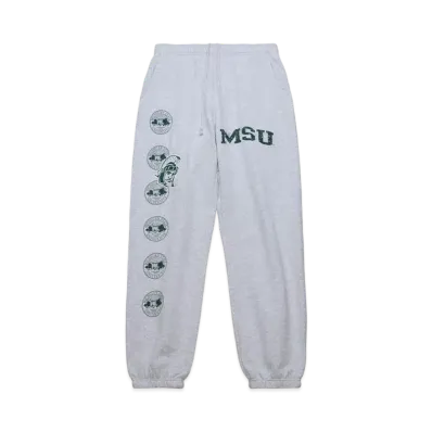 Travis Scott x M&N x Michigan State University Sweats "Grey"